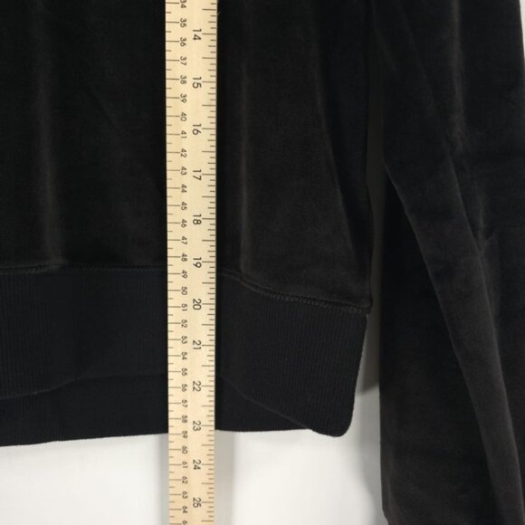 NWT TRUE RELIGION Black Glitter Velvet Pullover Sweatshirt Style 204213 Size XS - Picture 4 of 11